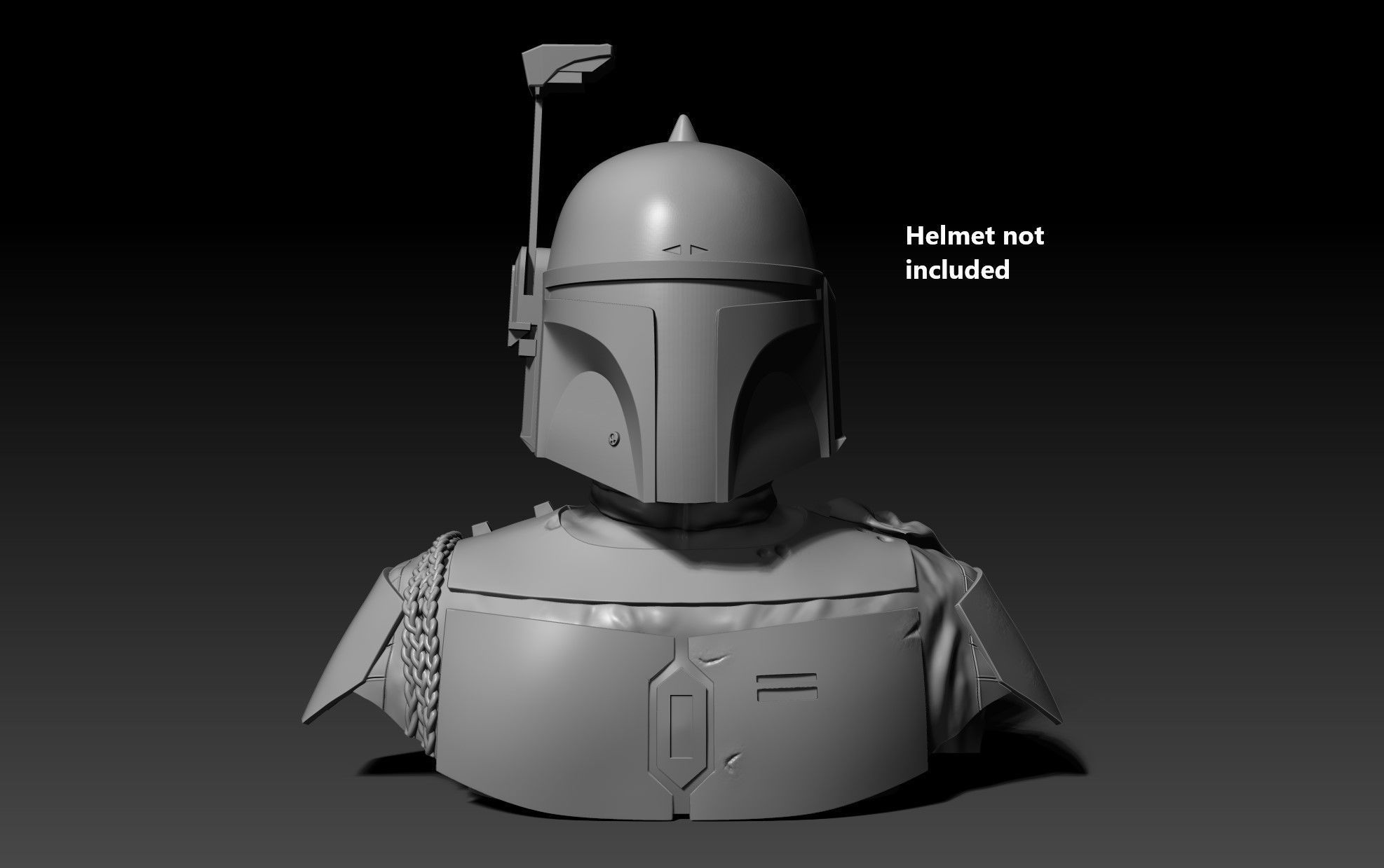 Stand for Boba Fett Helmet Original Trilogy 3D print model_4