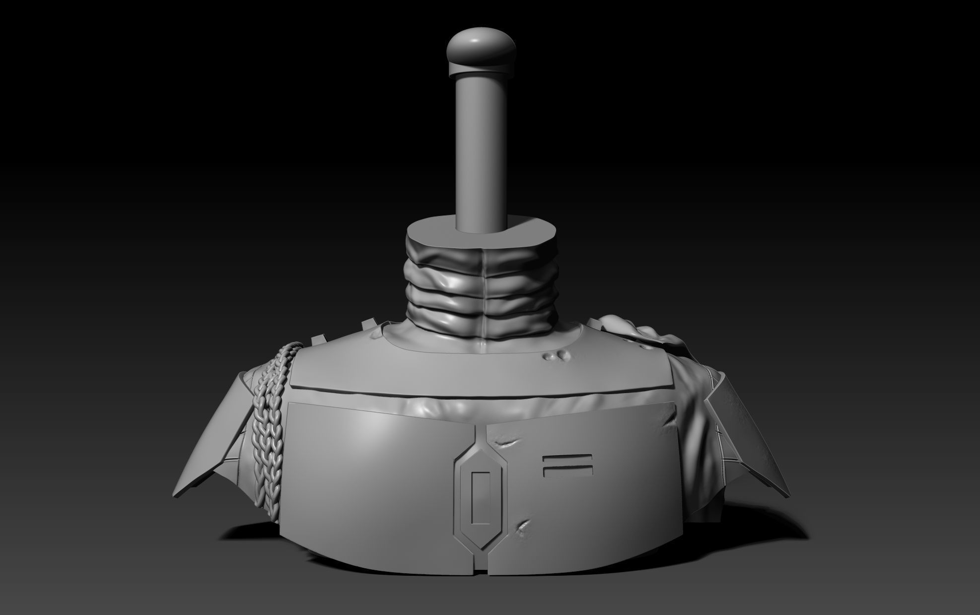 Stand for Boba Fett Helmet Original Trilogy 3D print model_7