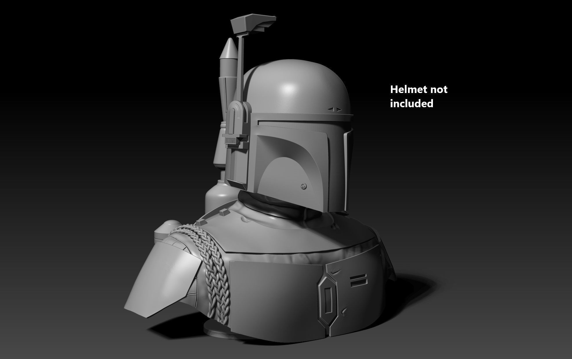 Stand for Boba Fett Helmet Original Trilogy 3D print model_2