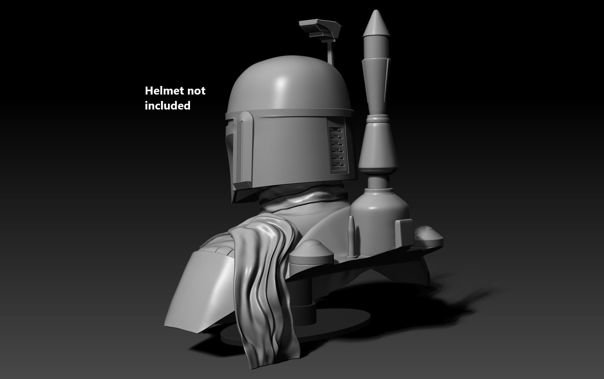 Stand for Boba Fett Helmet Original Trilogy 3D print model_6