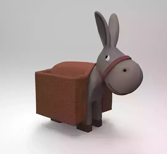Burro Planter - 3D Printed Donkey-shaped Planter 3D print model
