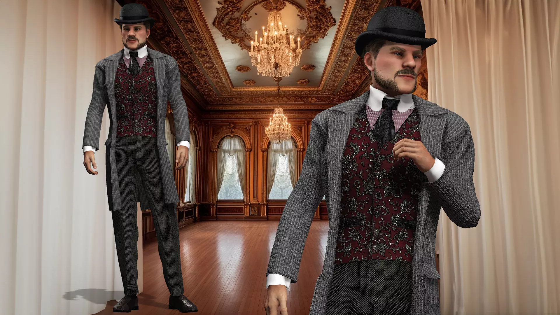 1800 Victorian Series Albin 3D model_0