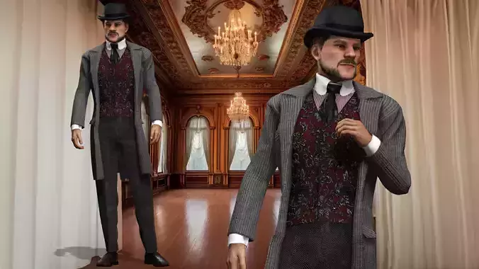 1800 Victorian Series Albin 3D model