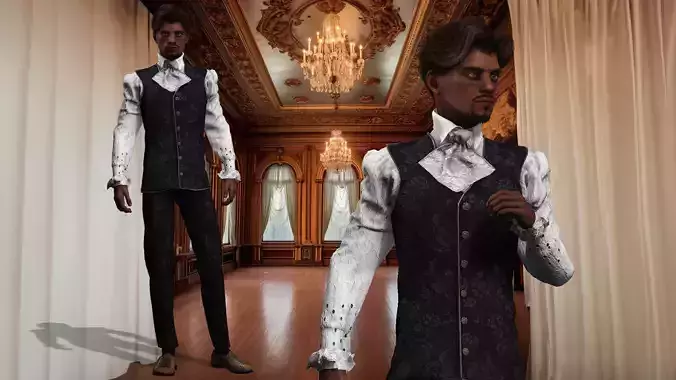 1800 Victorian Sckript Collection Alphonse 3D model