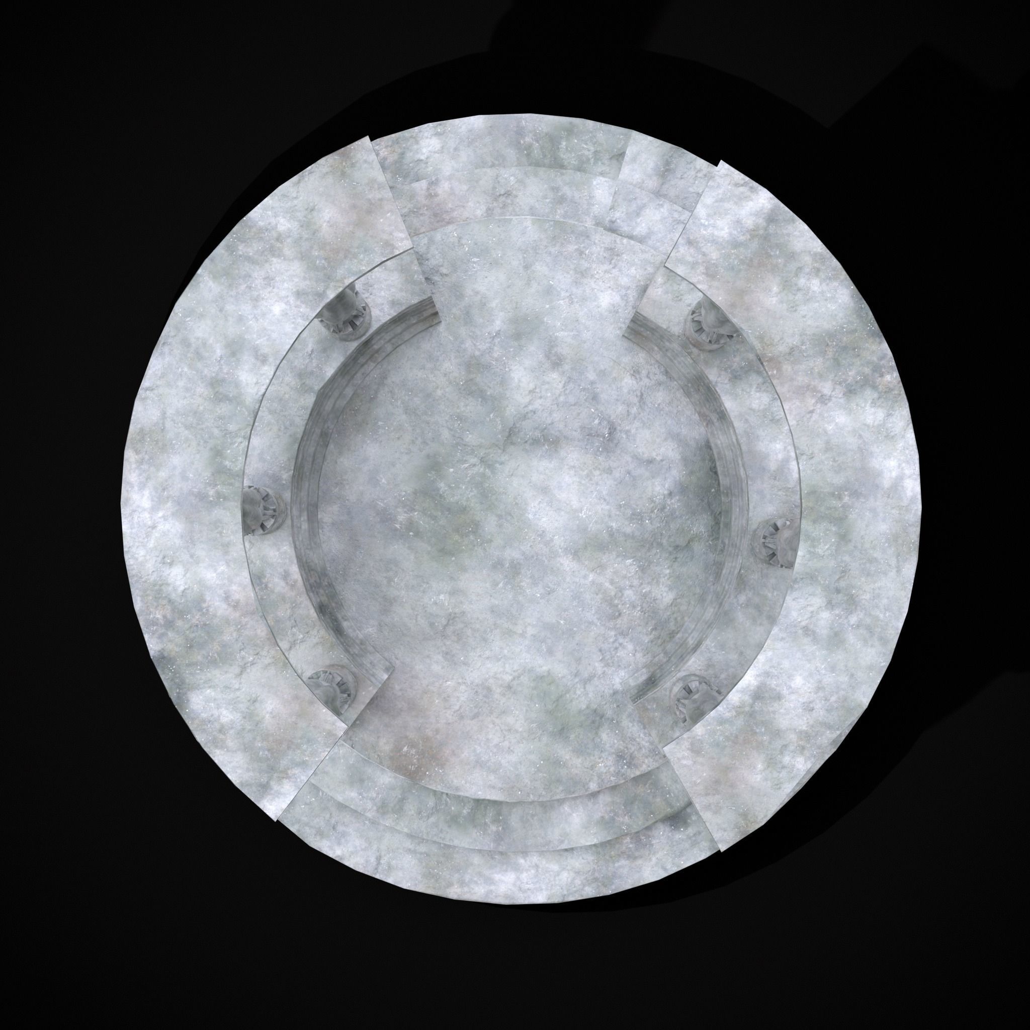 Double Opening Pavilion Low-poly 3D model_7