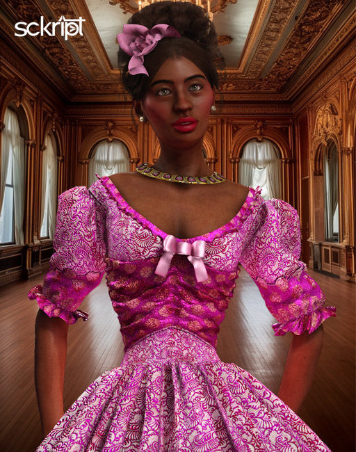 1800 Victorian Sckript Collection Annia 3D model_2