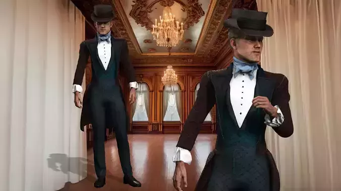 1800 Victorian Sckript Collection Bernard 3D model