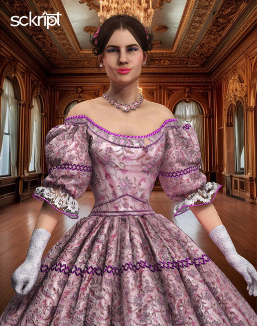 1800 Victorian Sckript Collection Clara 3D model_2