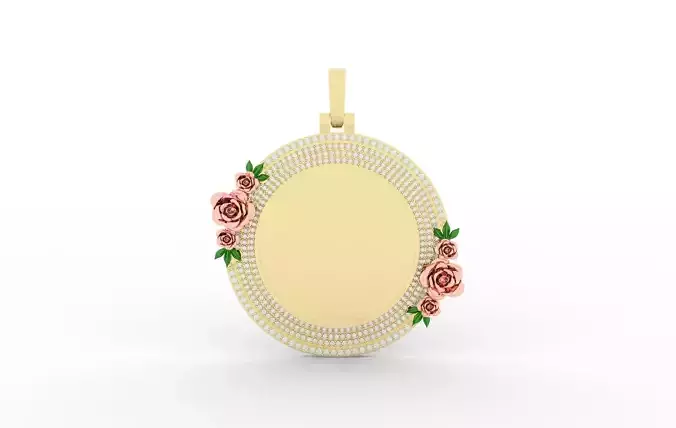 Photo Roses Pendant Iced Out 3D print model
