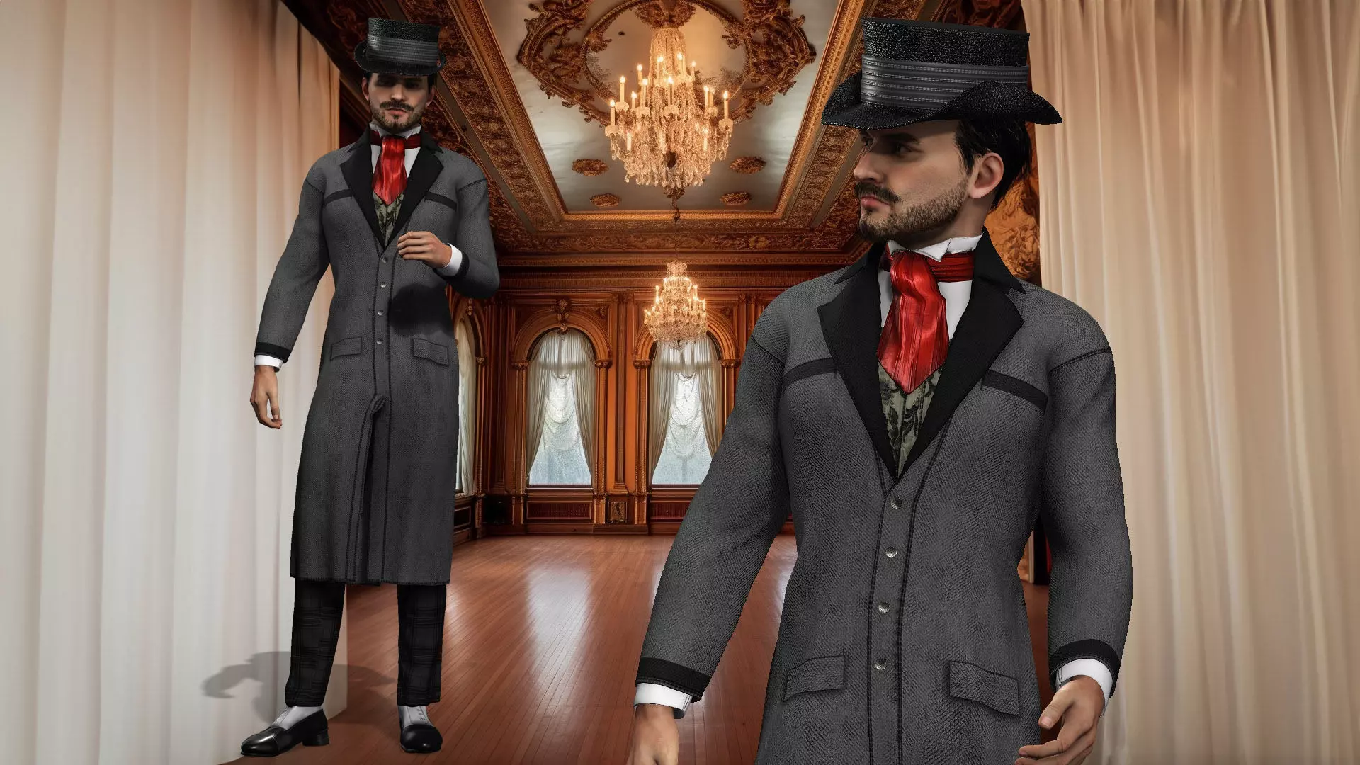 1800 Victorian Sckript Collection Garry 3D model