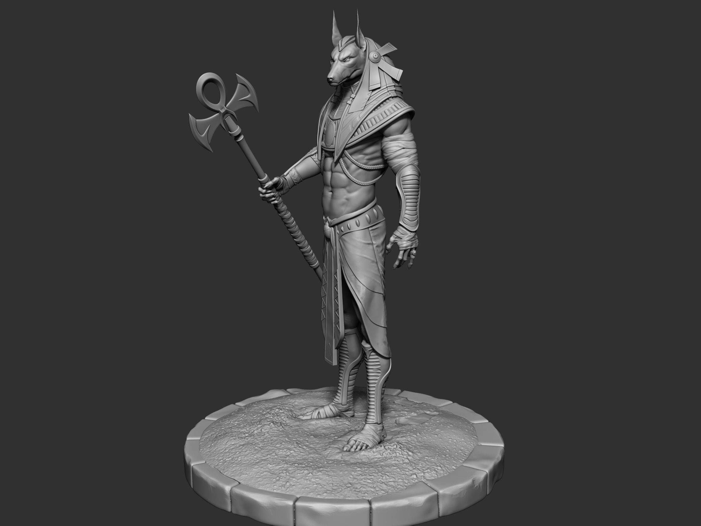 Anubis ready to 3d printing 3D model_6