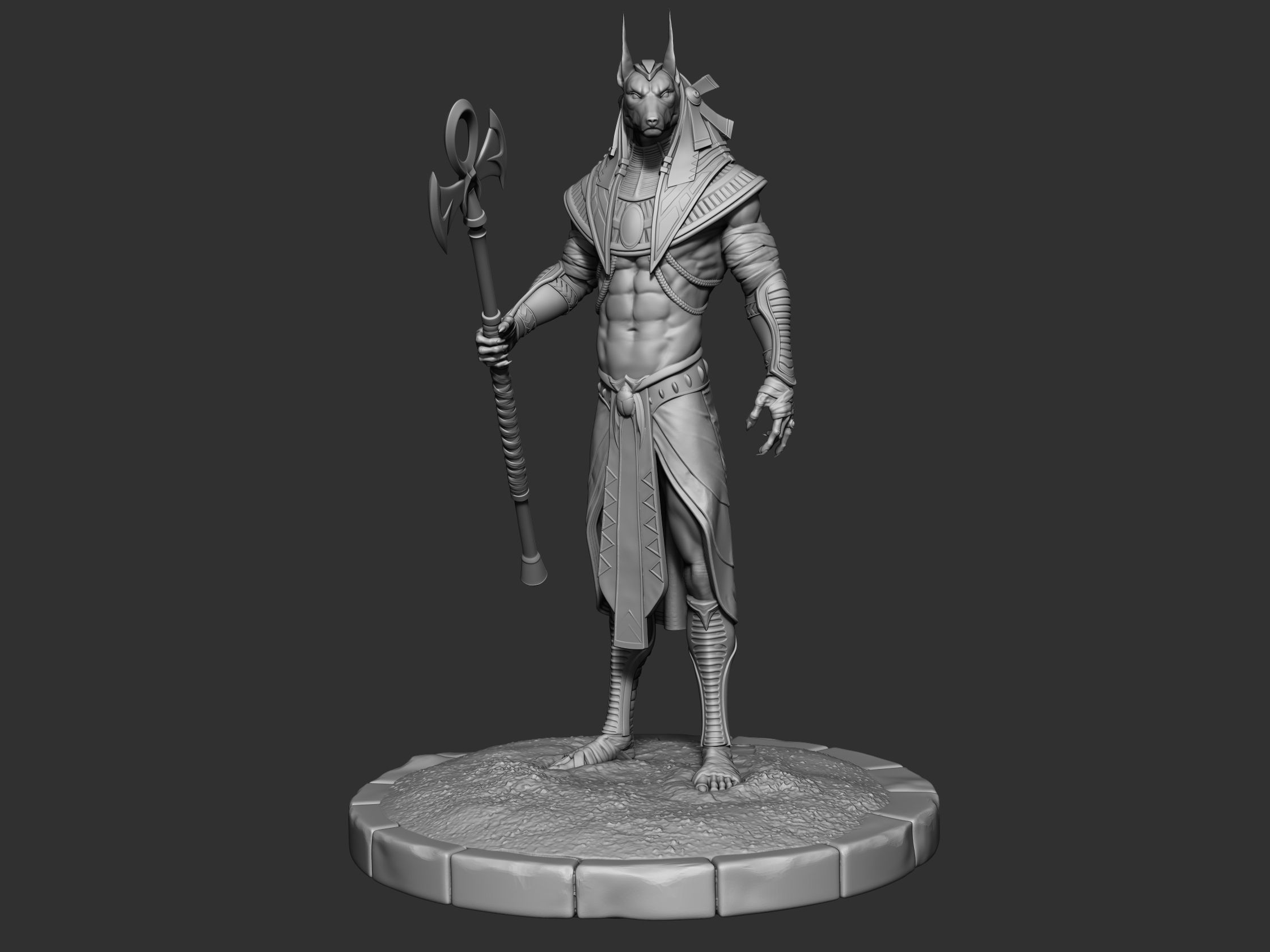 Anubis ready to 3d printing 3D model_5