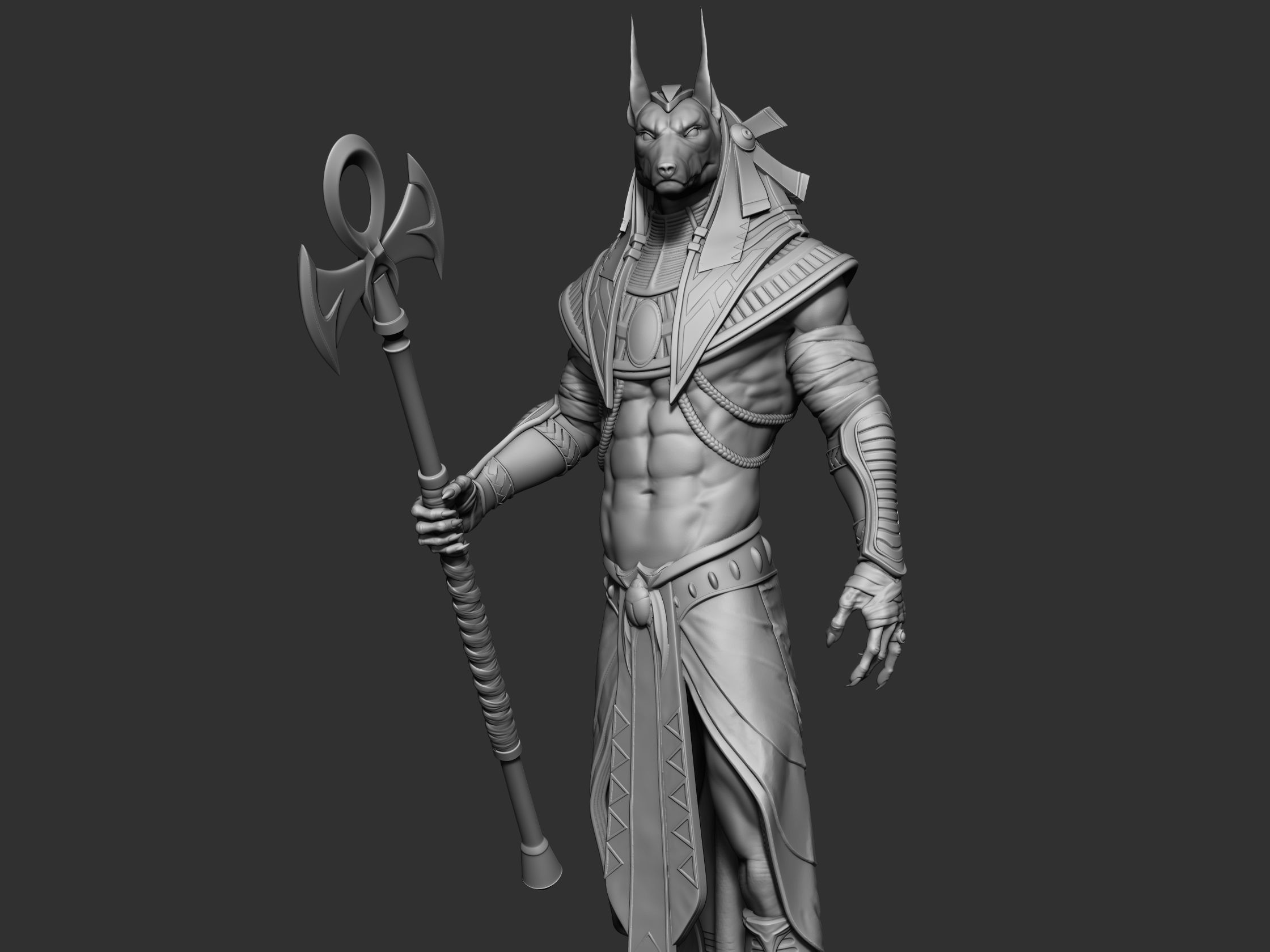 Anubis ready to 3d printing 3D model_4