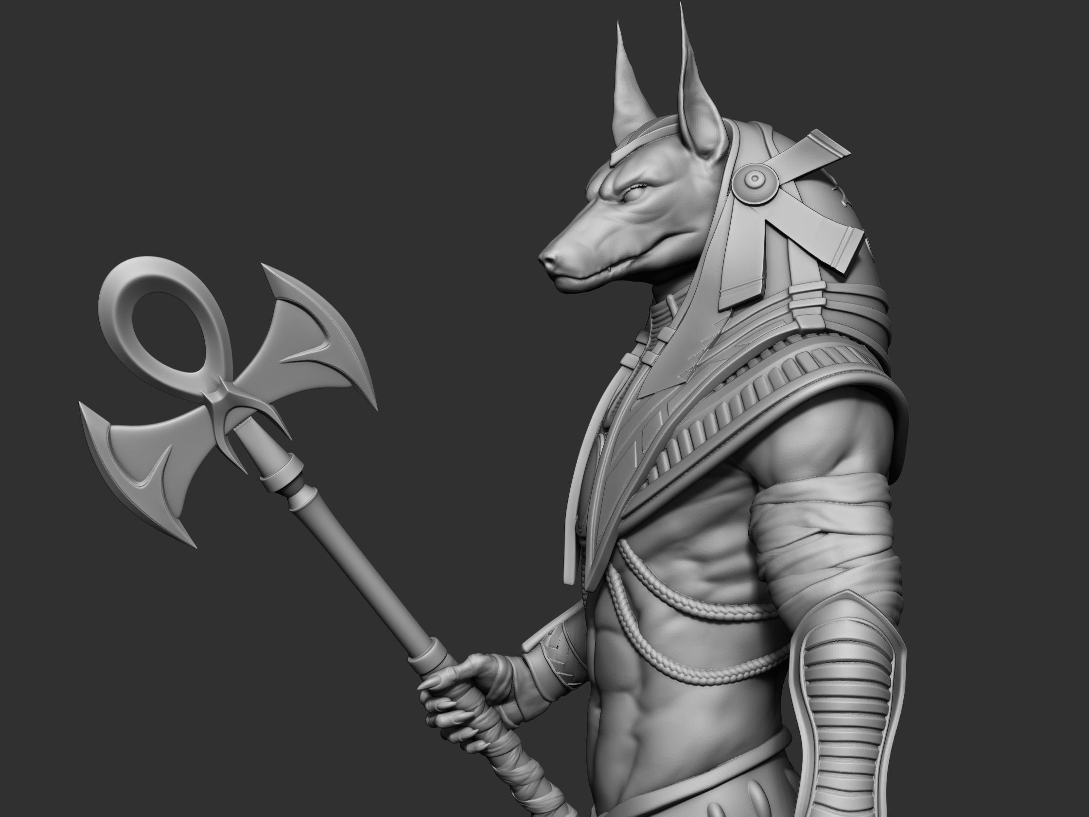 Anubis ready to 3d printing 3D model_7
