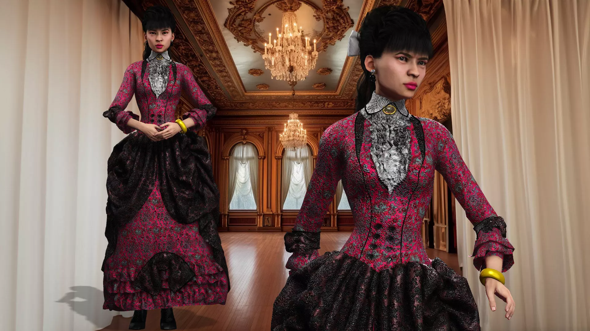 1800 Victorian Sckript Collection Lana 3D model_0