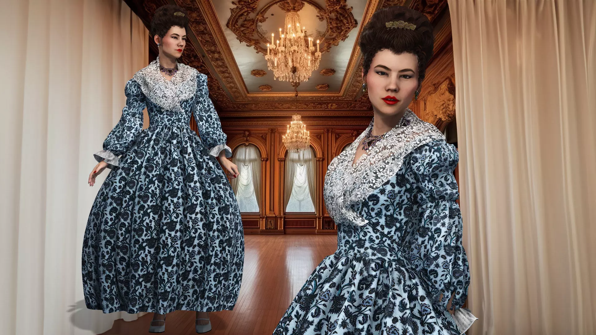 1800 Victorian Sckript Collection Lee Ann 3D model_0