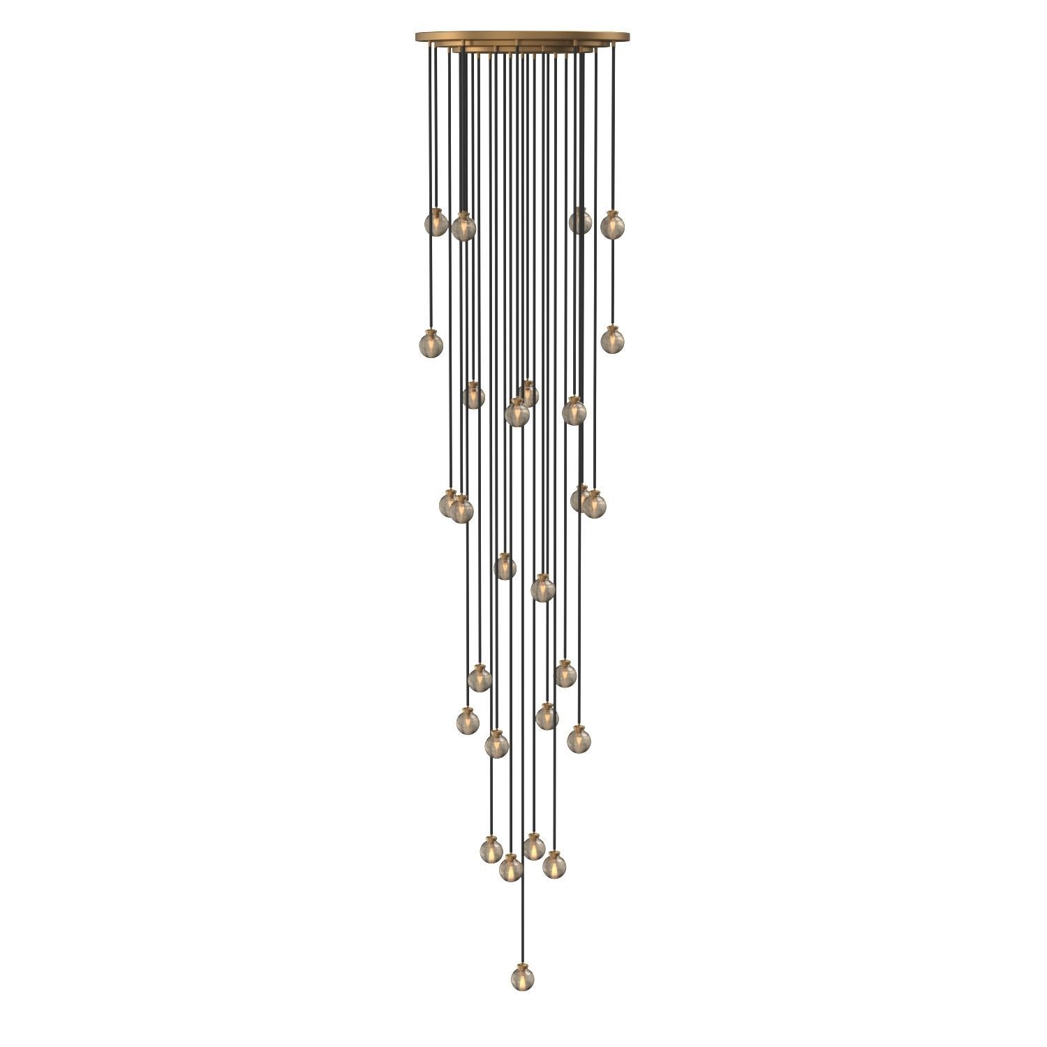 Pearl Round Chandelier 175in 3D model_1