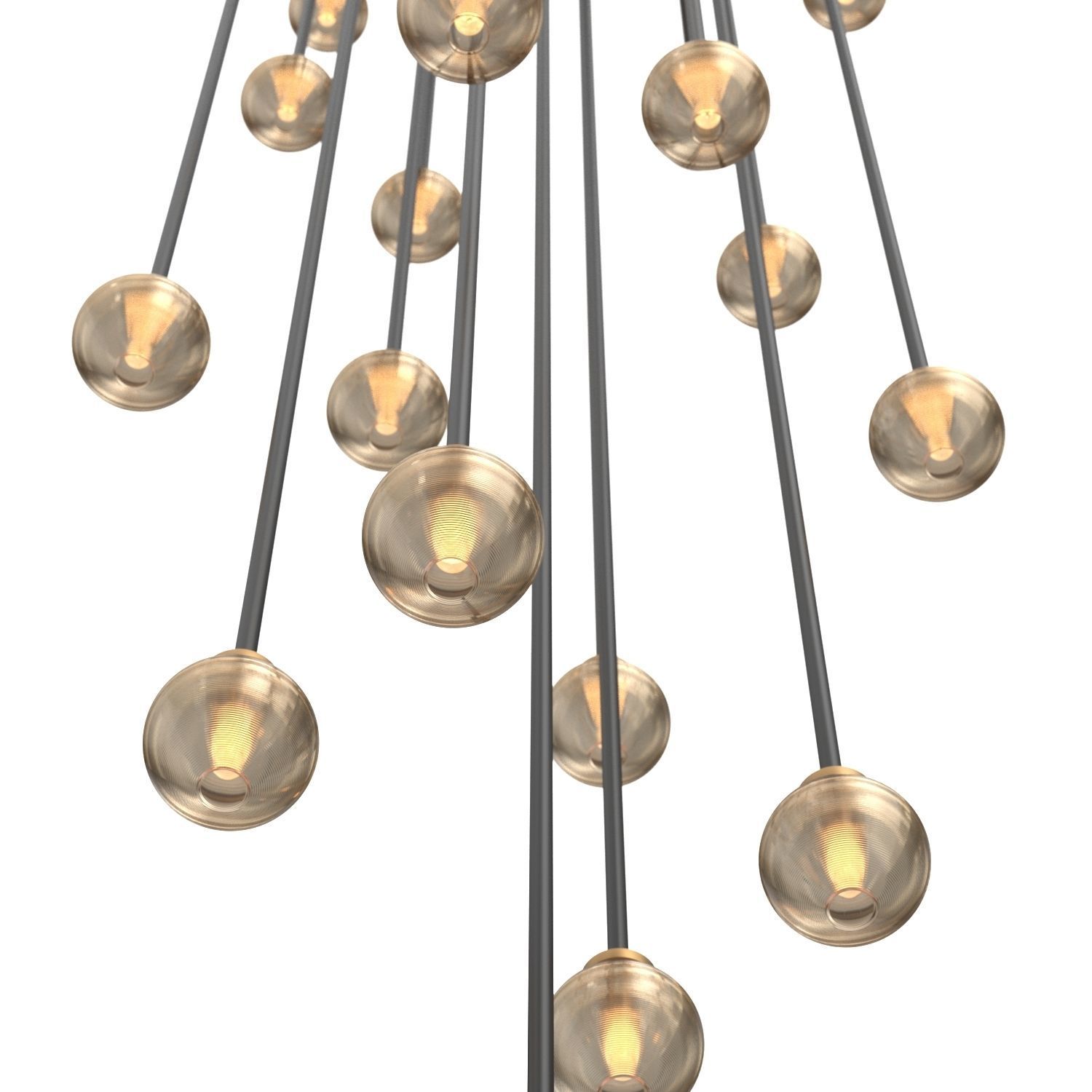 Pearl Round Chandelier 175in 3D model_3