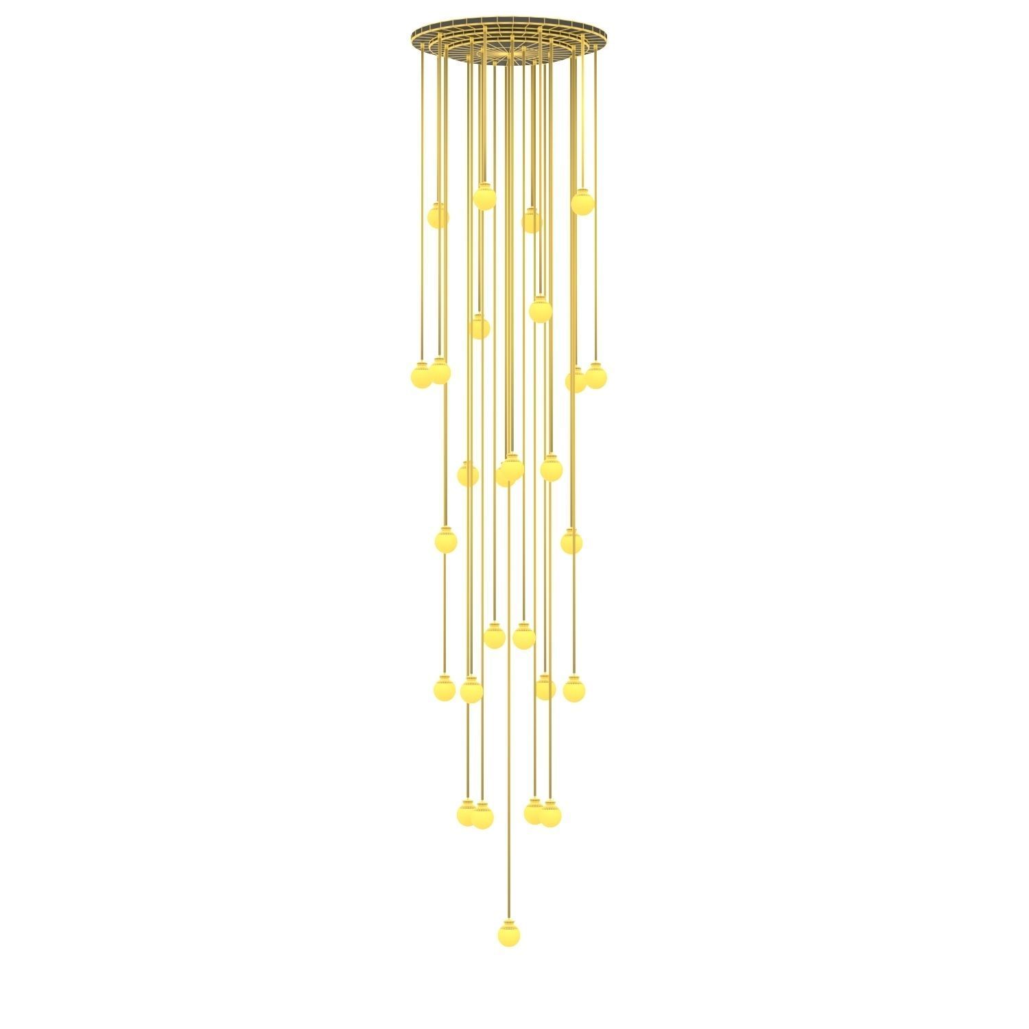 Pearl Round Chandelier 175in 3D model_5