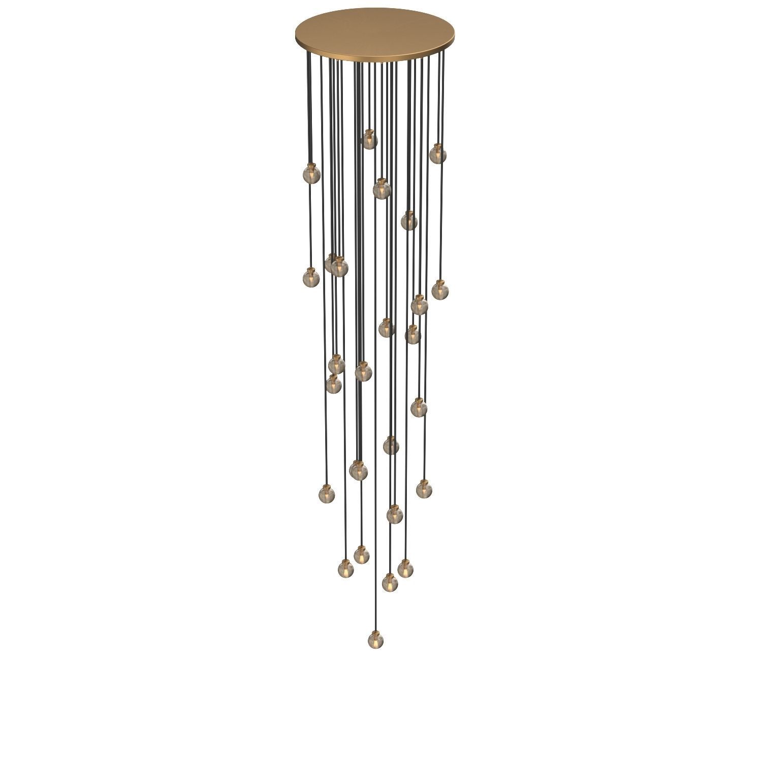 Pearl Round Chandelier 175in 3D model_4