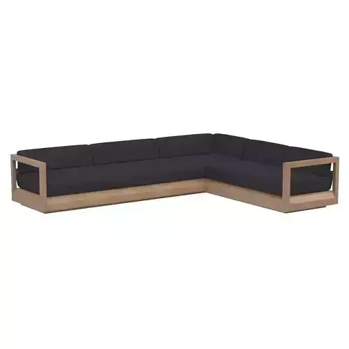 Paloma Teak Right-Arm L-Sectional