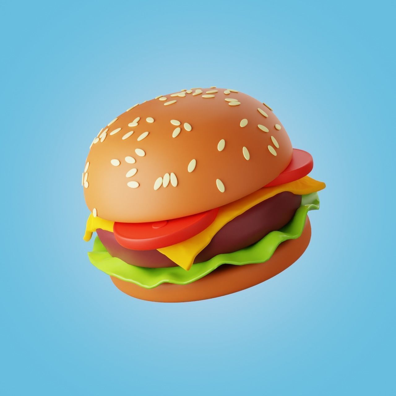 Burger Free 3D print model_3