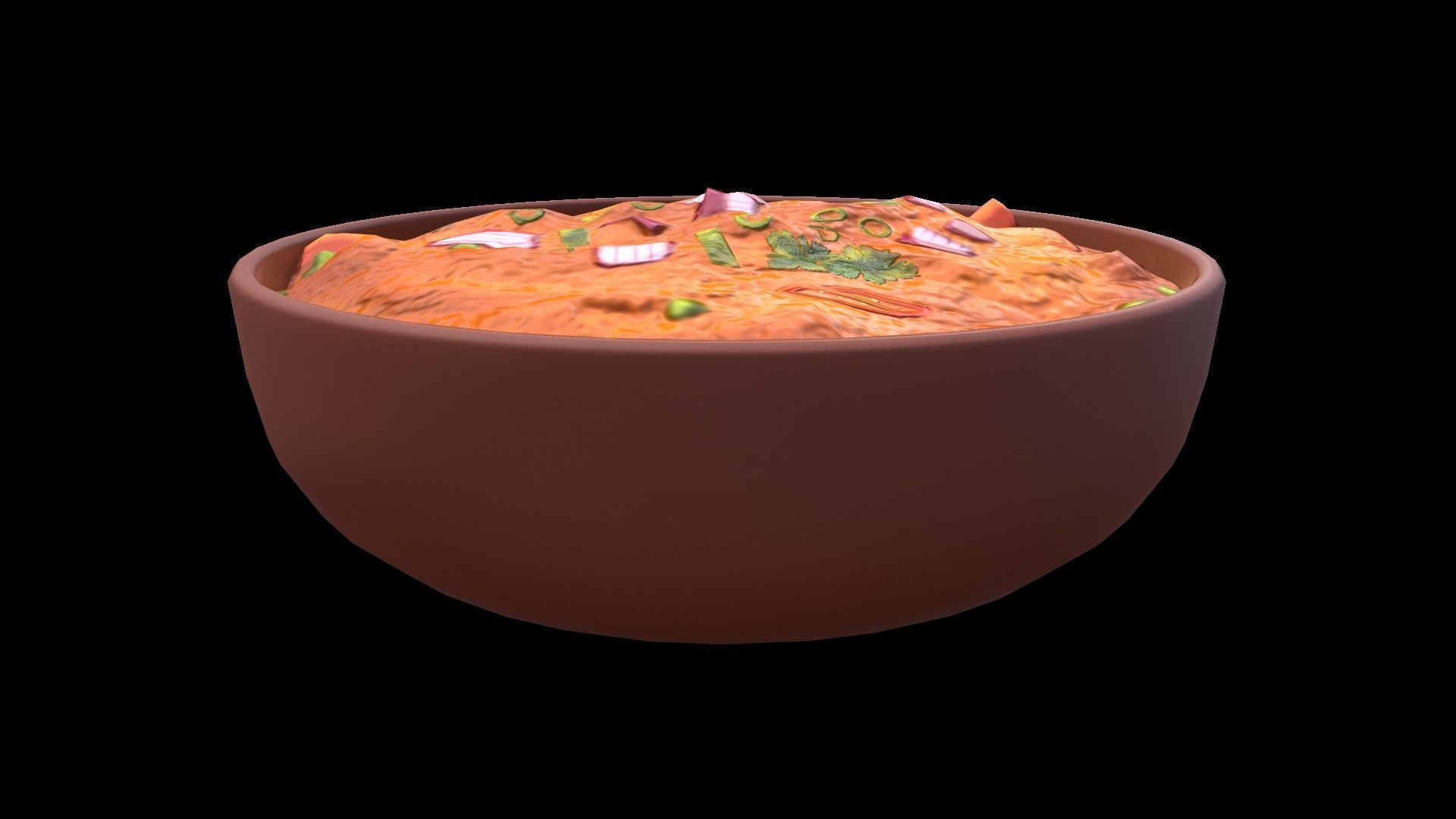 Pav Bhaji Low-poly 3D model_3
