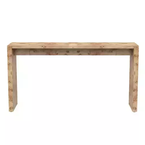 Niche Burl Wood Console Table 54in