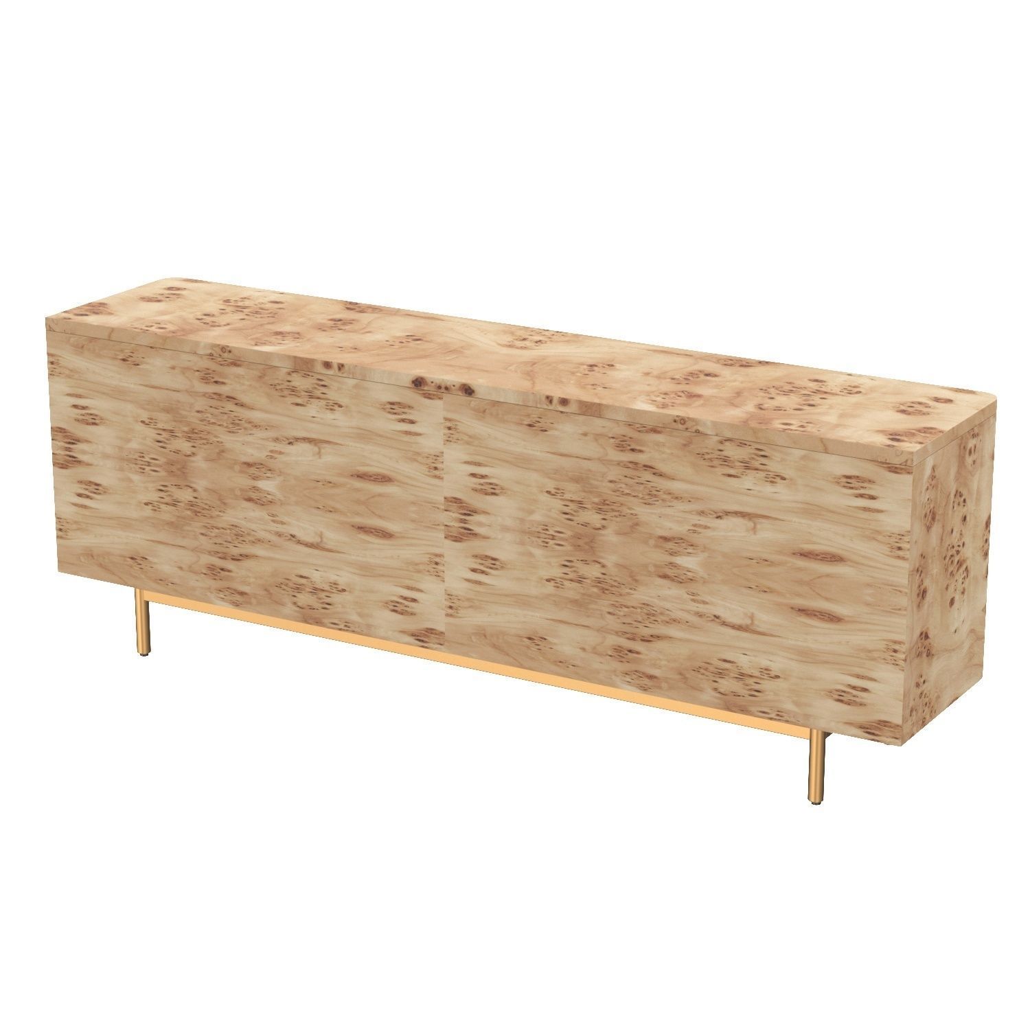 Mota Burl Wood Media Console 104103 3D model CGTrader