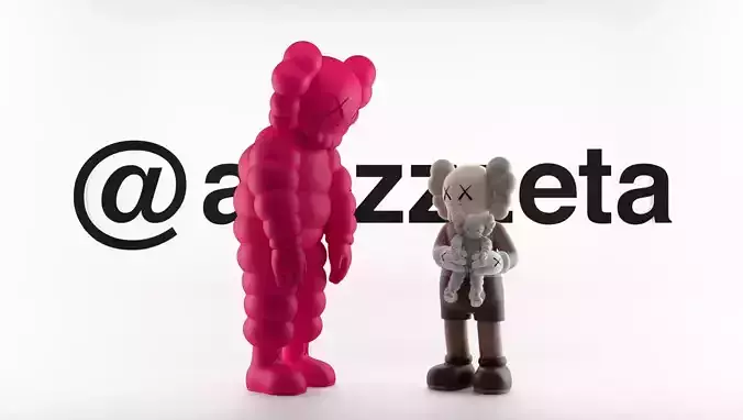 Kaws What Party x Baby What Party Textured Low-poly 3D model