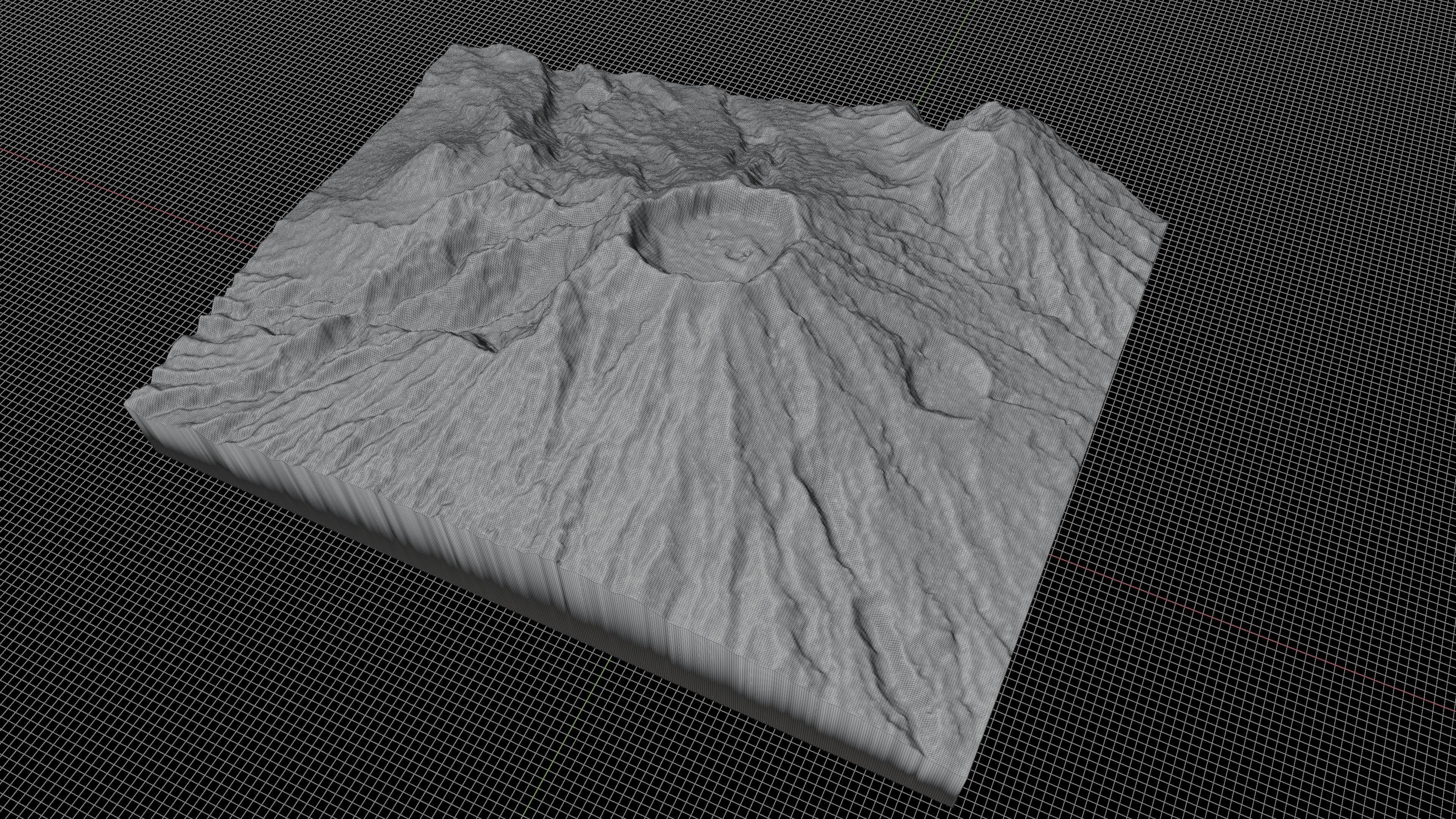 Mount Raung 3d model Terrain 3D model_1