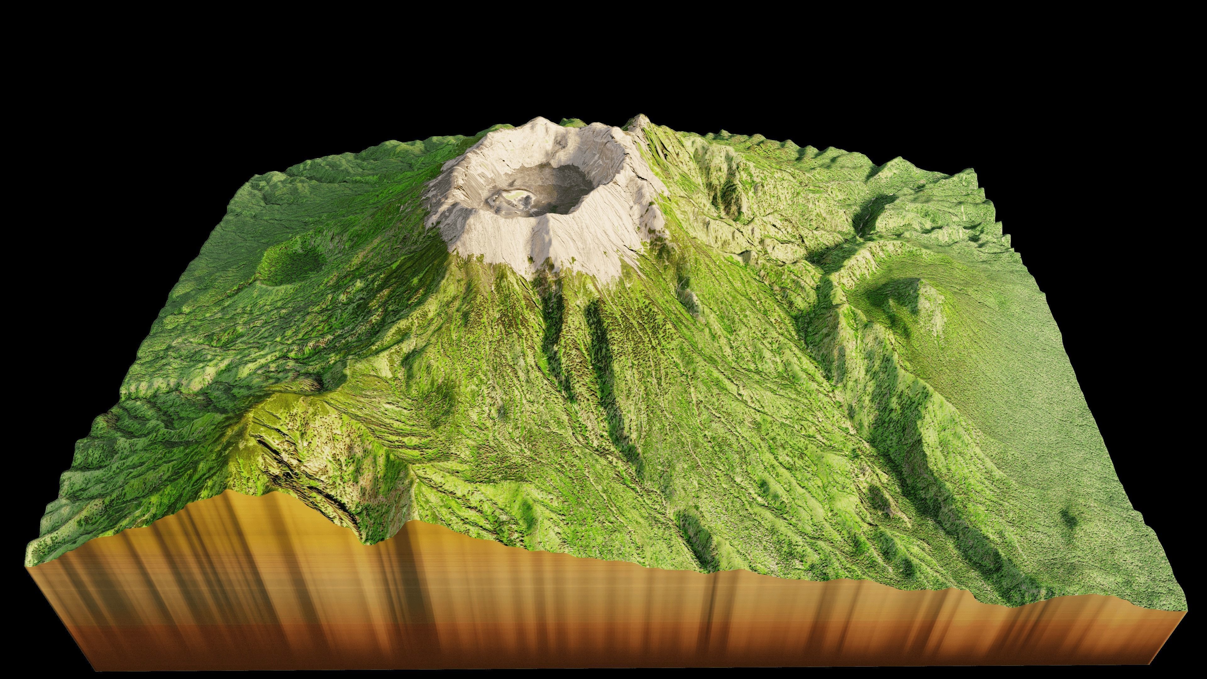Mount Raung 3d model Terrain 3D model_6