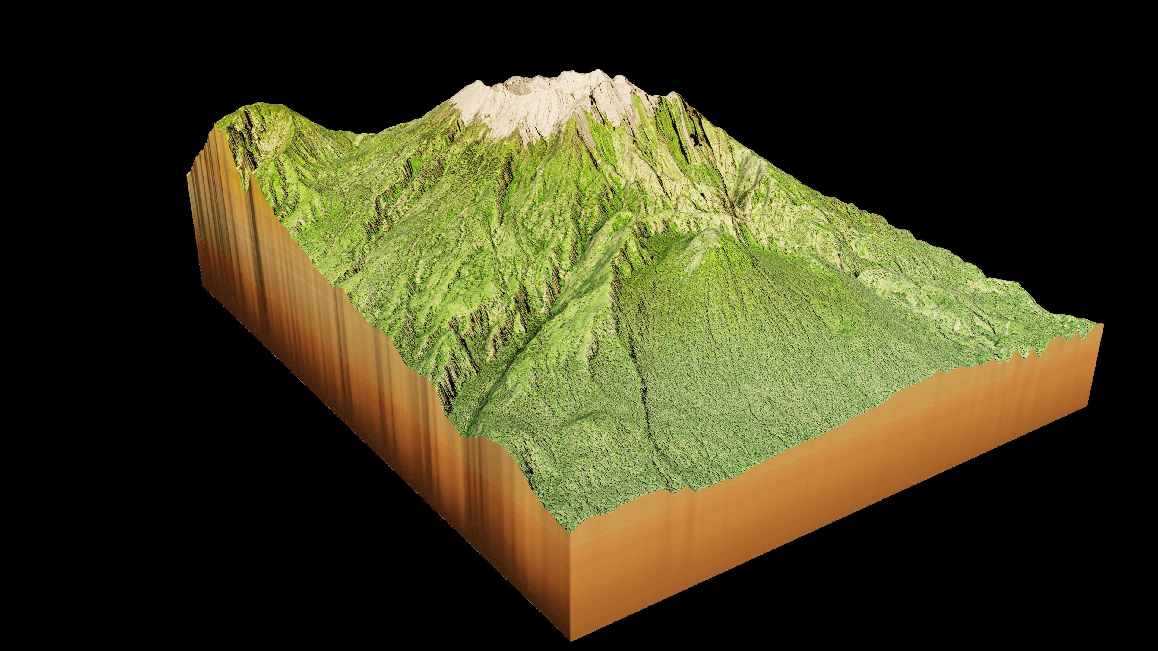 Mount Raung 3d model Terrain 3D model_4