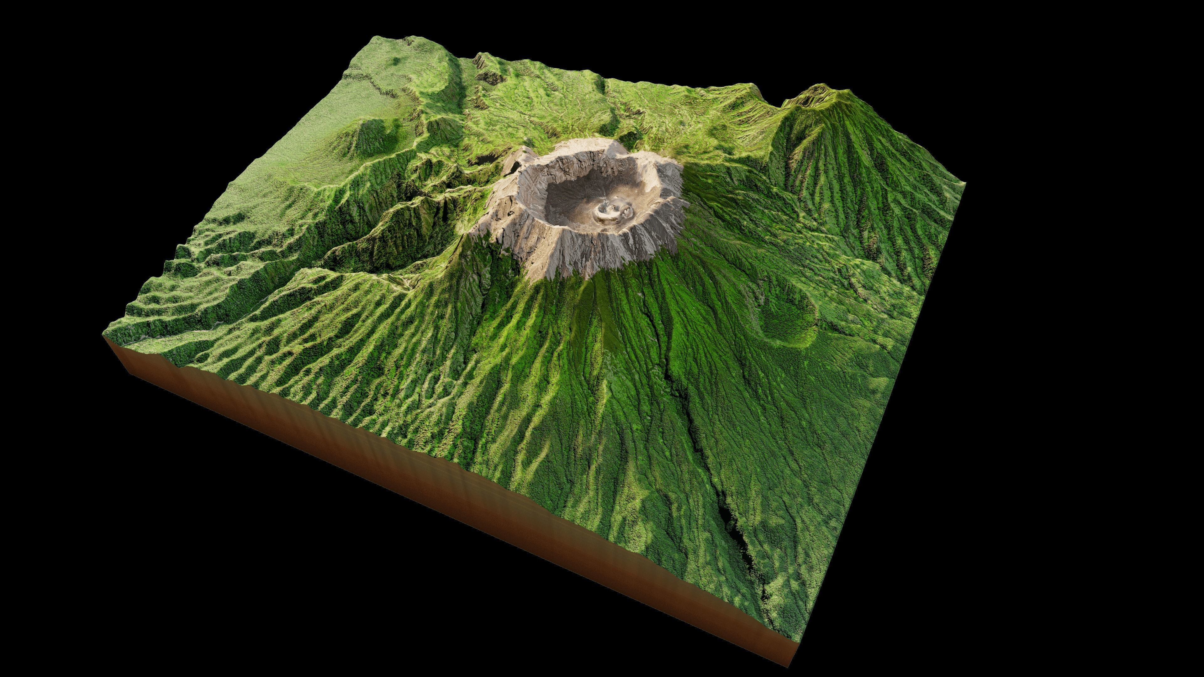Mount Raung 3d model Terrain 3D model_11