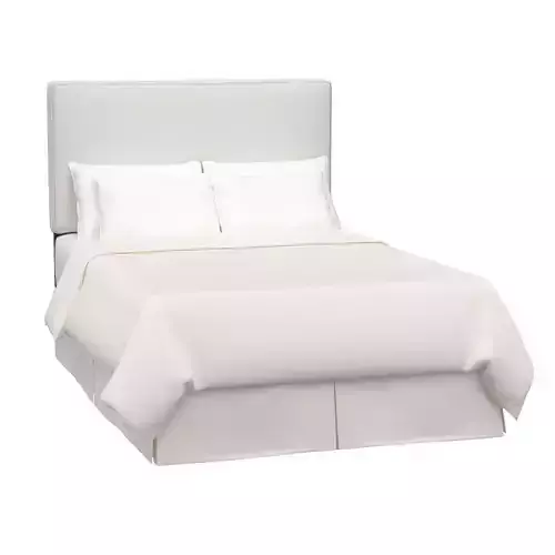 Linen Loran Upholstered Headboard 3D model