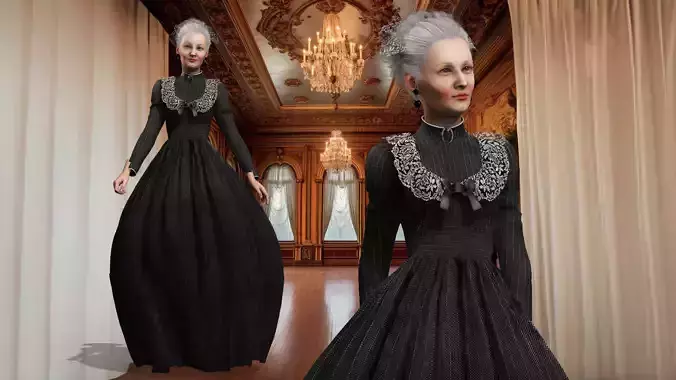 1800 Victorian Sckript Collection The Widow 3D model