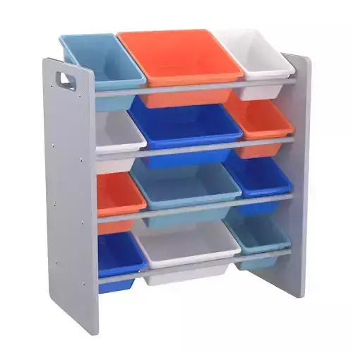 Honey-Can-Do Kids Toy Storage Organizer with 12 Plastic Bins