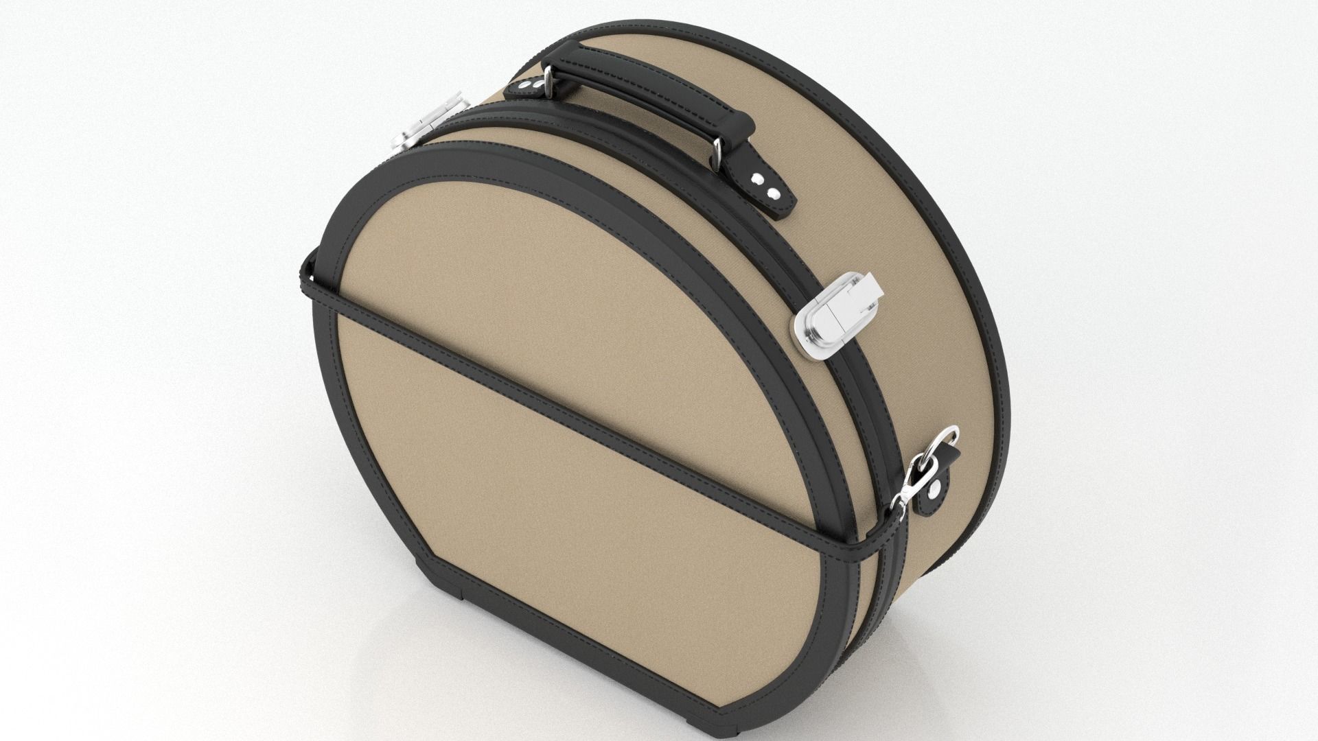 Editor Black HatBox Large Fabric 3D model_1