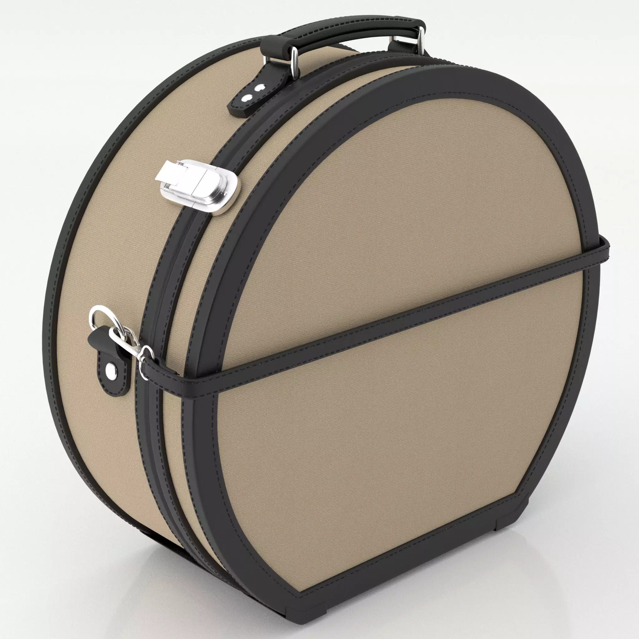 Editor Black HatBox Large Fabric 3D model_0