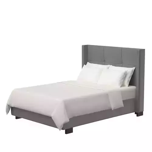 Beverly Bed With Rollout Footboard Storage Grey