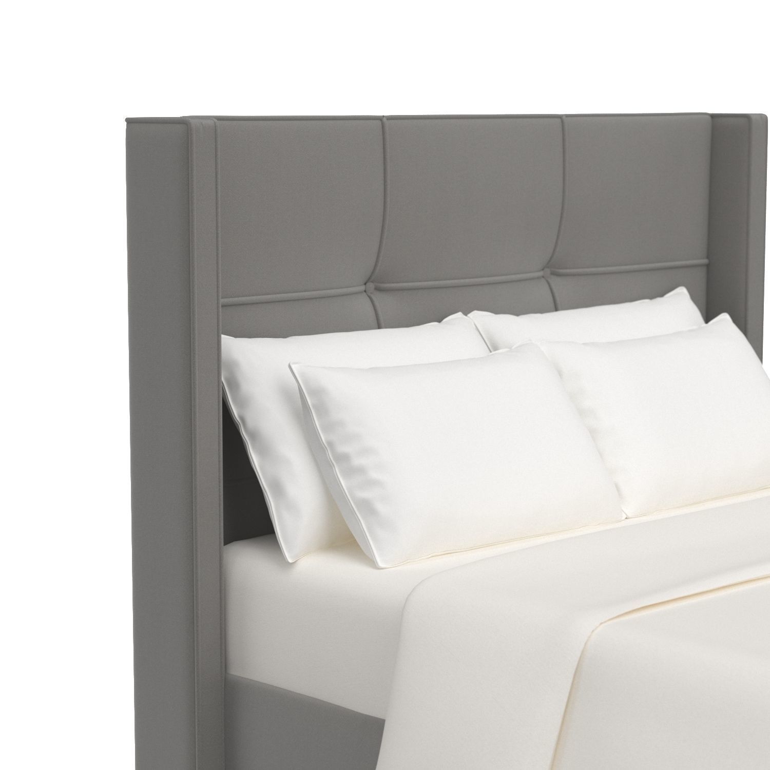 Beverly Bed With Rollout Footboard Storage Grey 3D model_3
