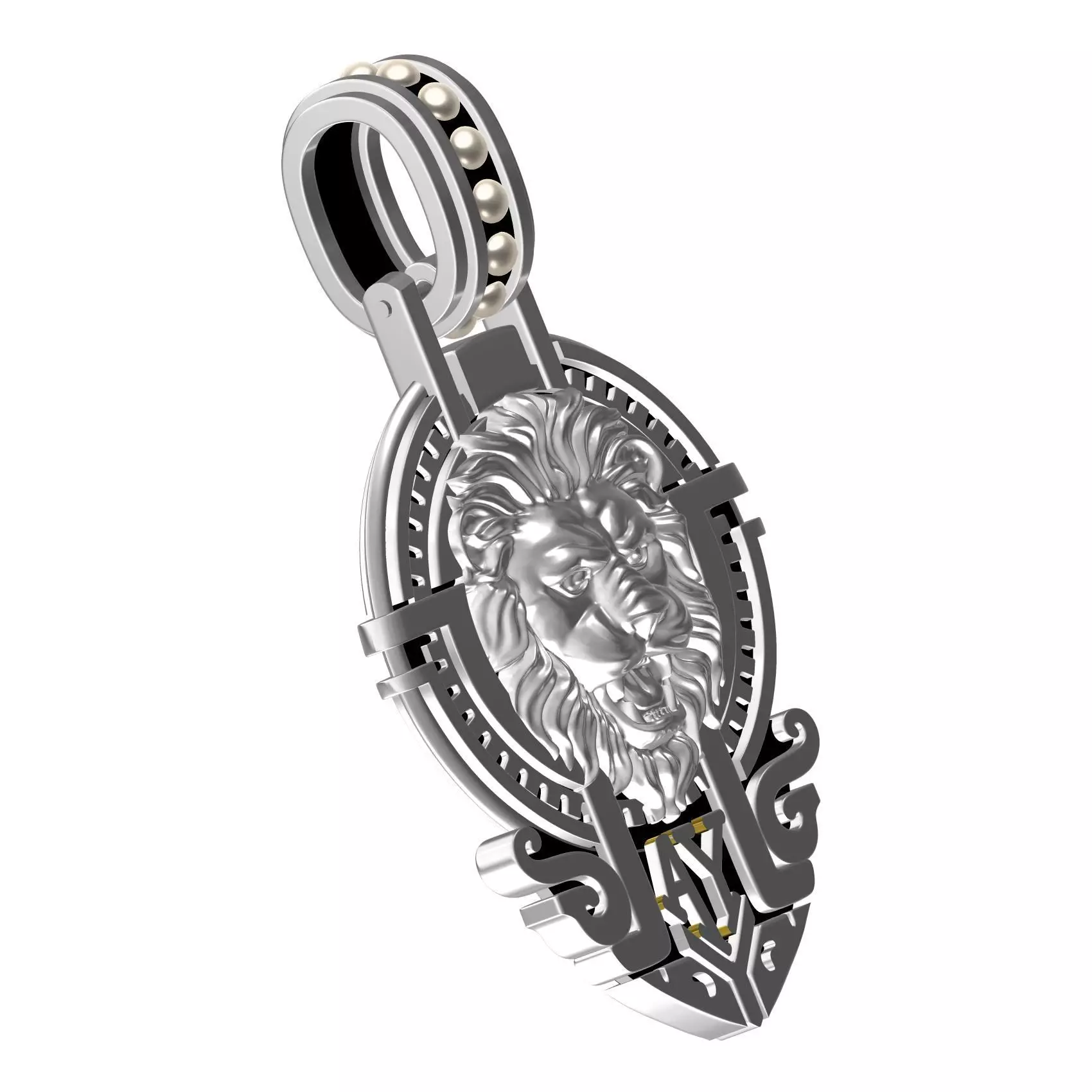 Gothic Lion Pendant 3D print model