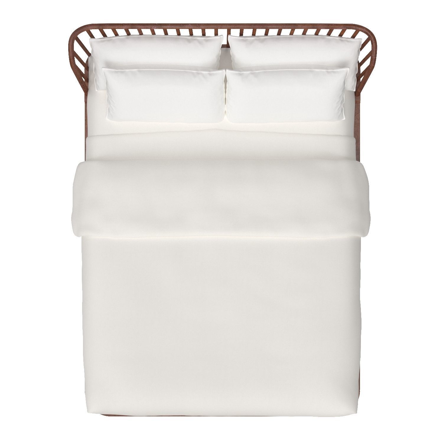 Alpine Belham Platform Bed 3D model_3