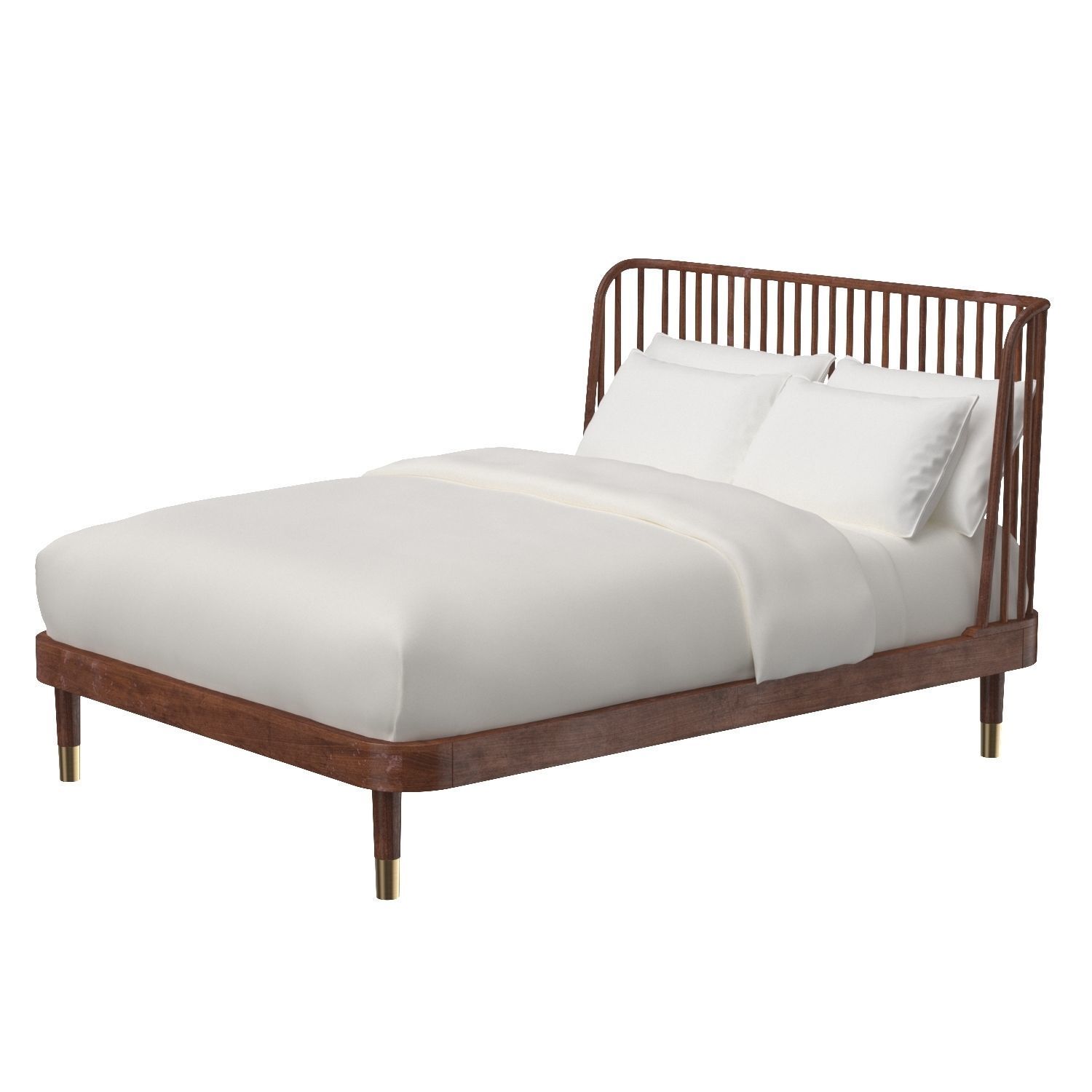 Alpine Belham Platform Bed 3D model_1