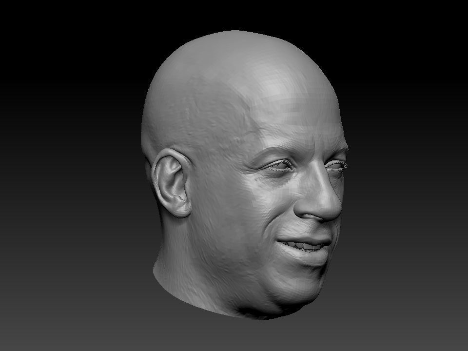 Vin Diesel head 3D model_2