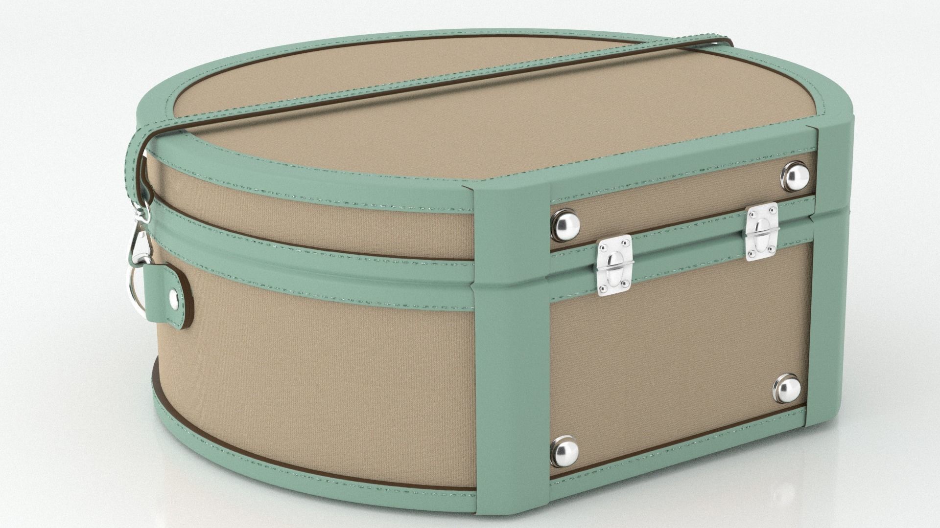 Editor-Sea Green Hatbox Large 3D model_4