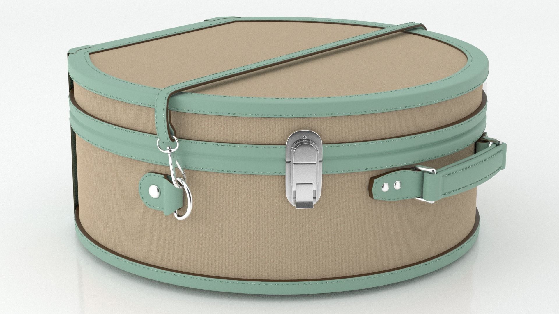 Editor-Sea Green Hatbox Large 3D model_3