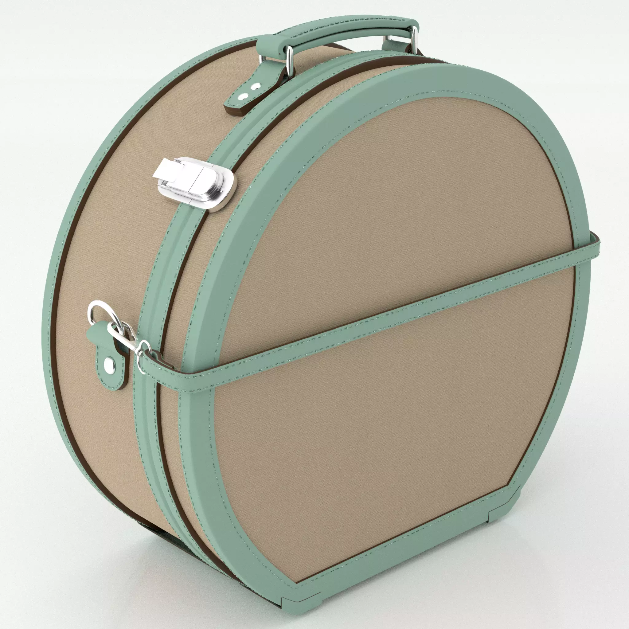 Editor-Sea Green Hatbox Large 3D model_0