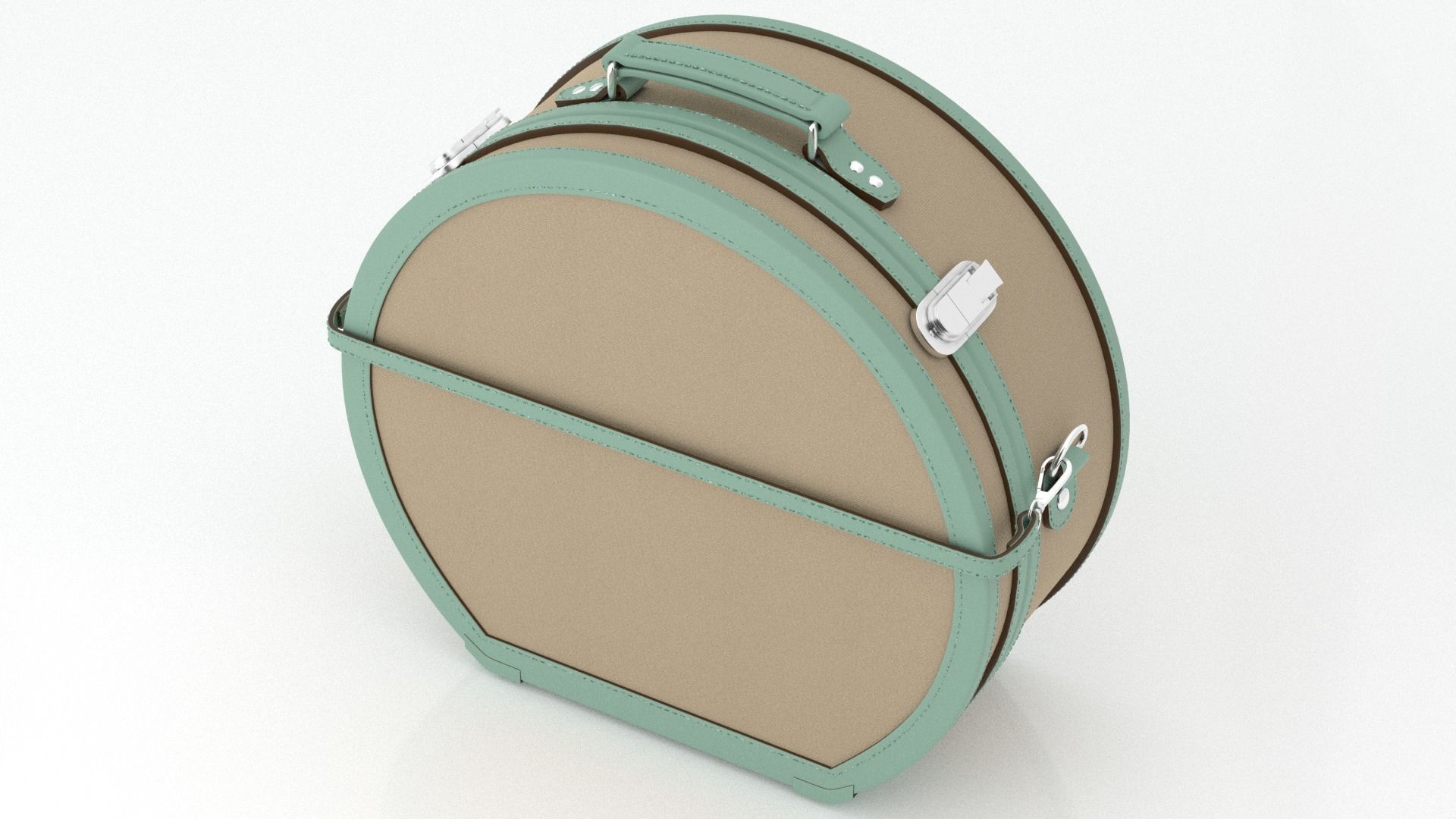 Editor-Sea Green Hatbox Large 3D model_1