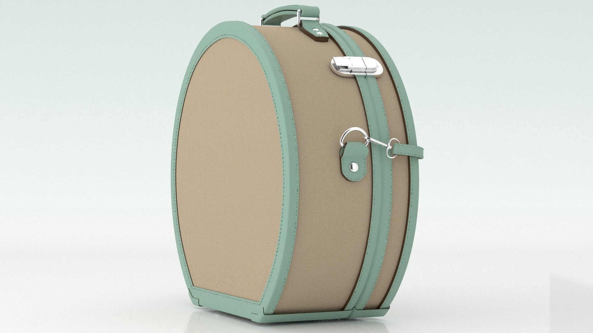 Editor-Sea Green Hatbox Large 3D model_2